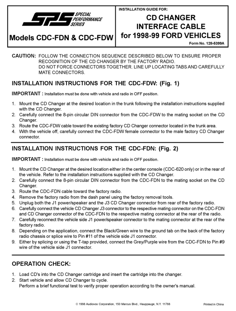 Audiovox CDC-FDN installation guide