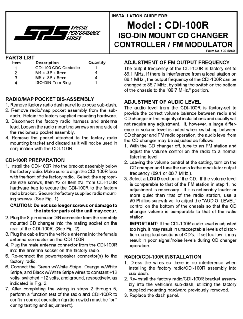 Audiovox CDI-100R User manual