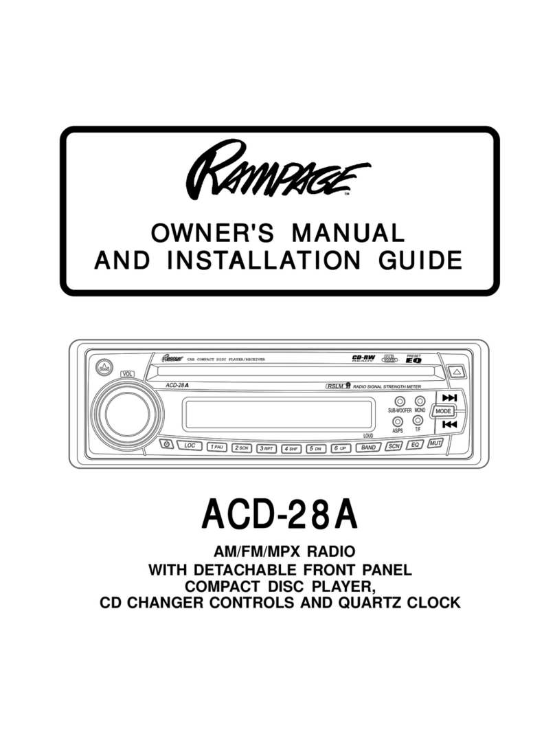 Audiovox Rampage ACD-28A Programming manual