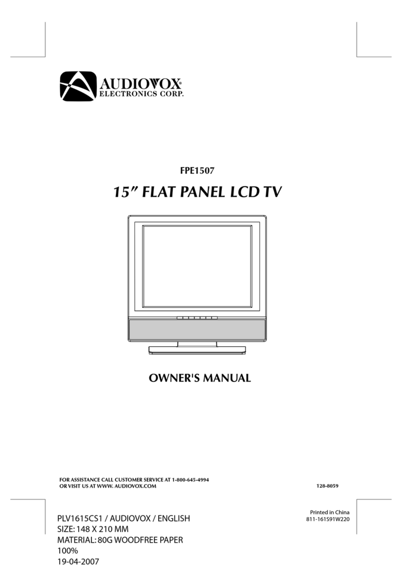 Audiovox FPE1507 - 15" LCD TV User manual Audiovox FPE1507 - 15" LCD TV User manual