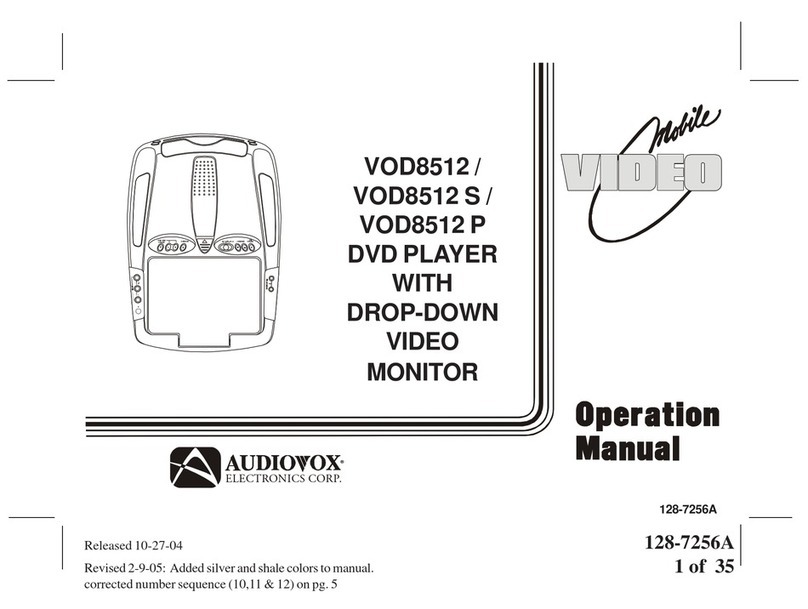 Audiovox VOD8512 S User manual Audiovox VOD8512 S User manual