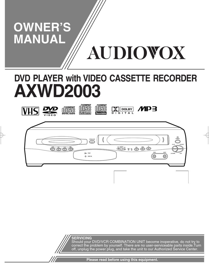 Audiovox AXWD2003 owner's manual