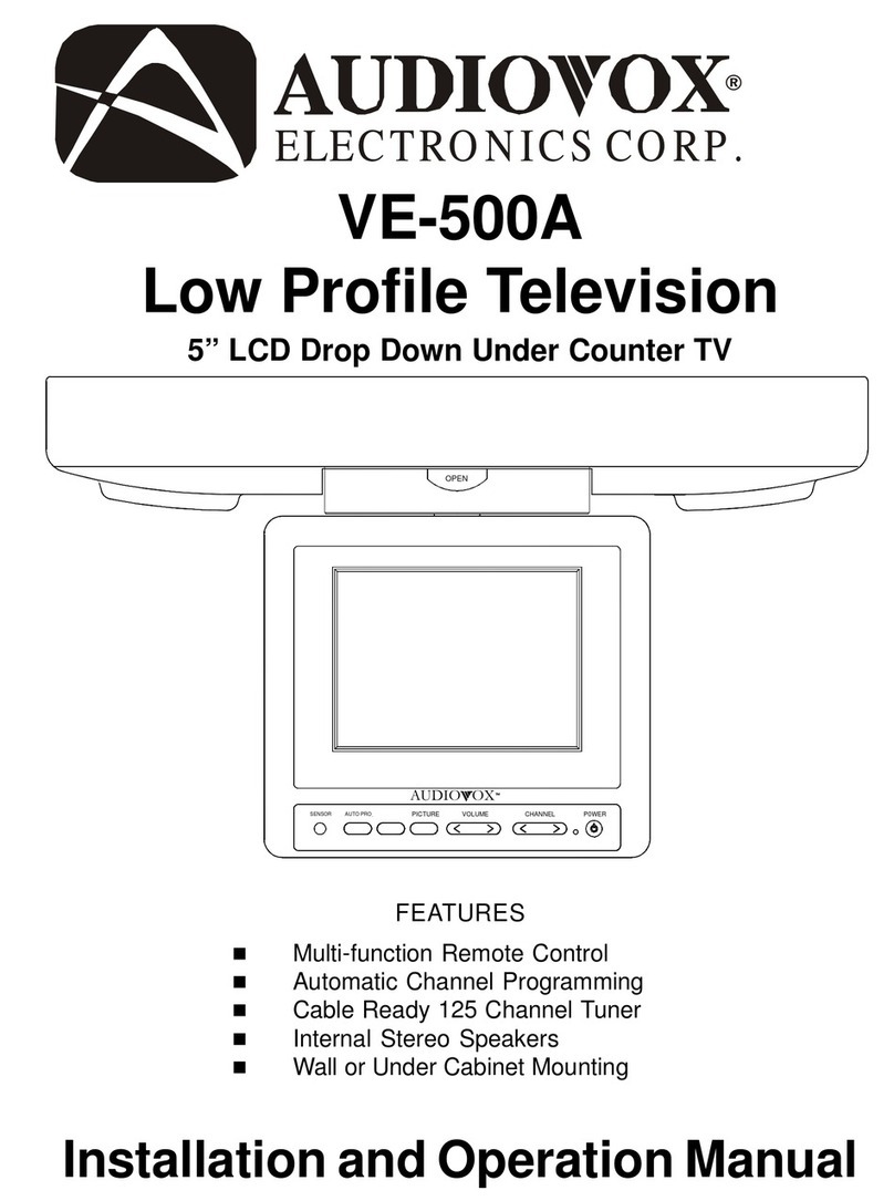 Audiovox VE-500A User manual Audiovox VE-500A User manual