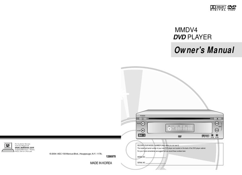 Audiovox MMDV4 User manual