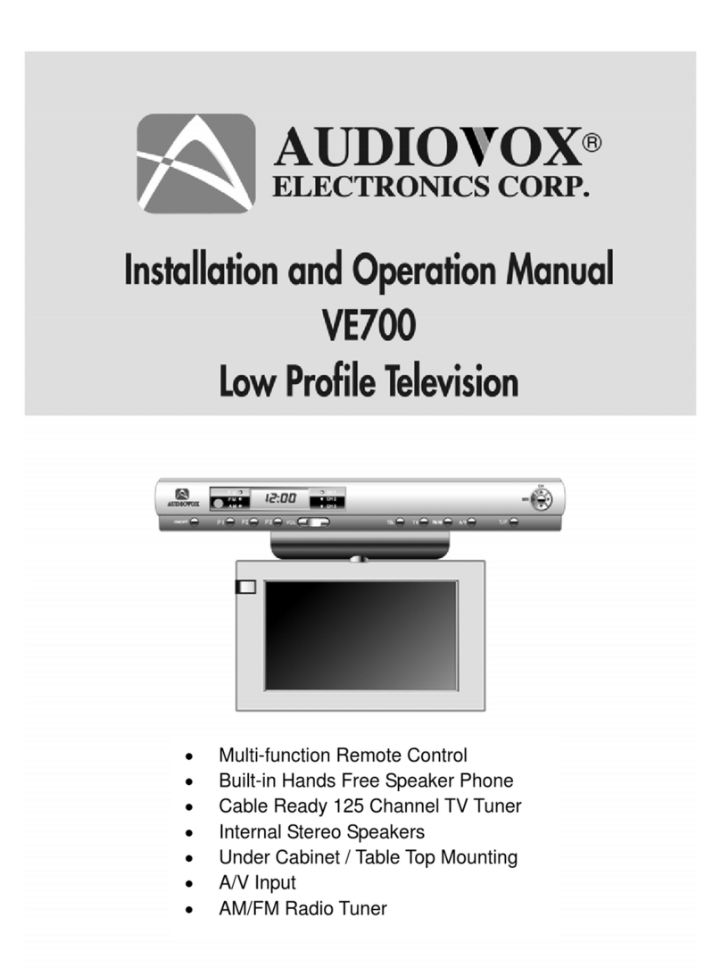 Audiovox VE 700 User manual Audiovox VE 700 User manual