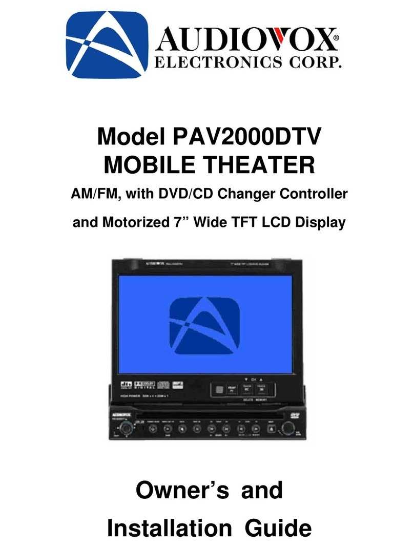 Audiovox PAV2000DTV Owner's and installation guide