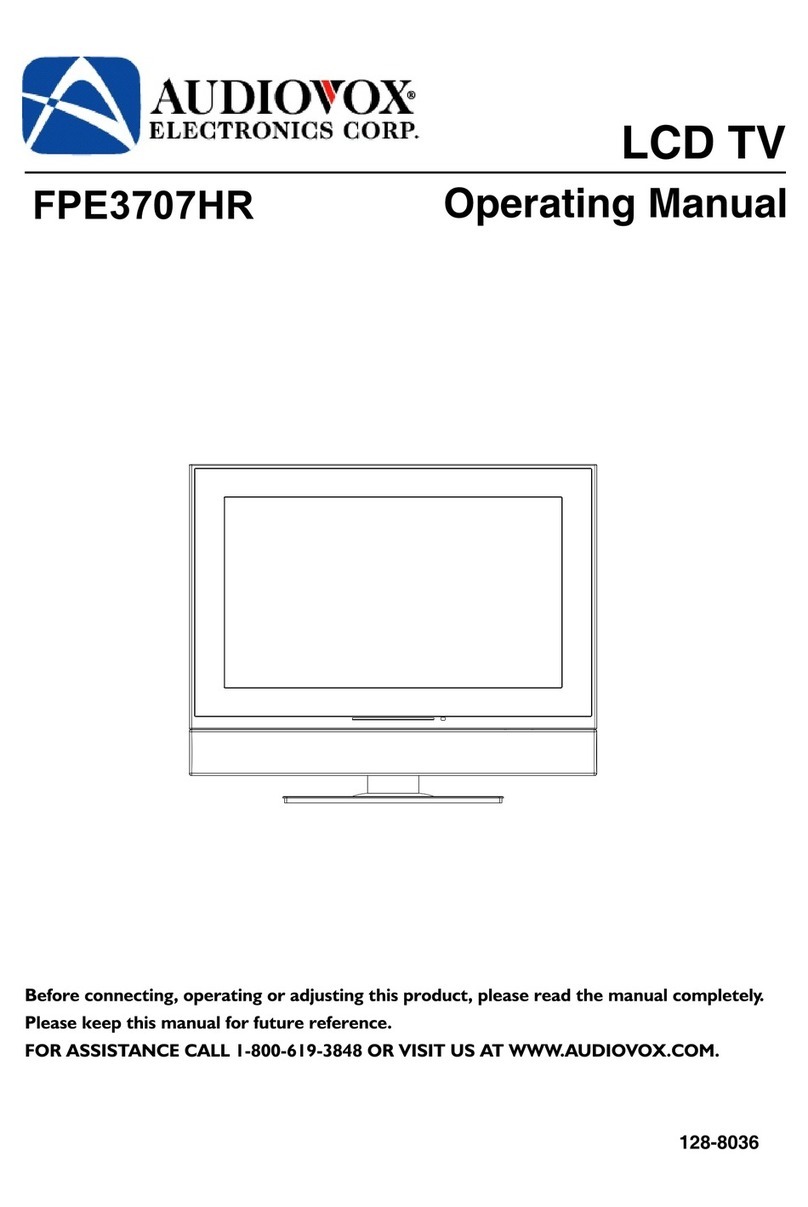 Audiovox FPE3707HR - 37" LCD TV User manual