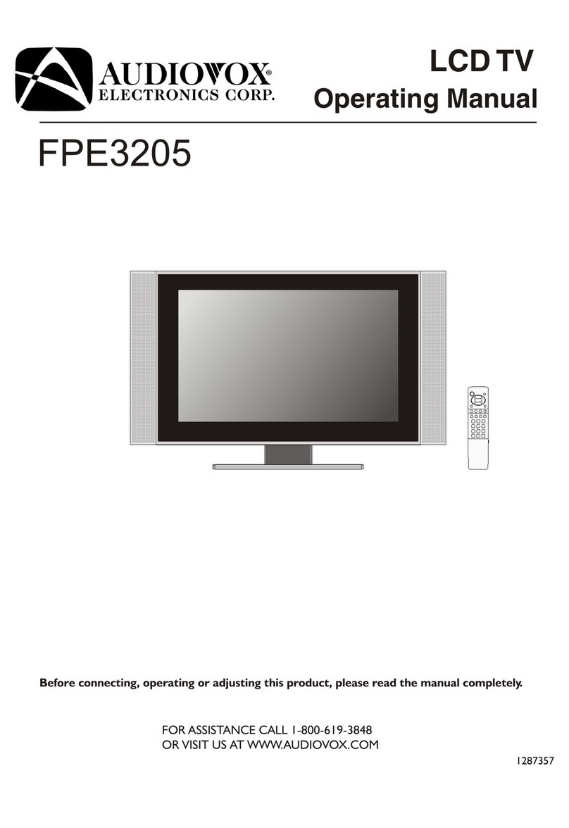Audiovox FPE3205 - 32" LCD TV operating manual