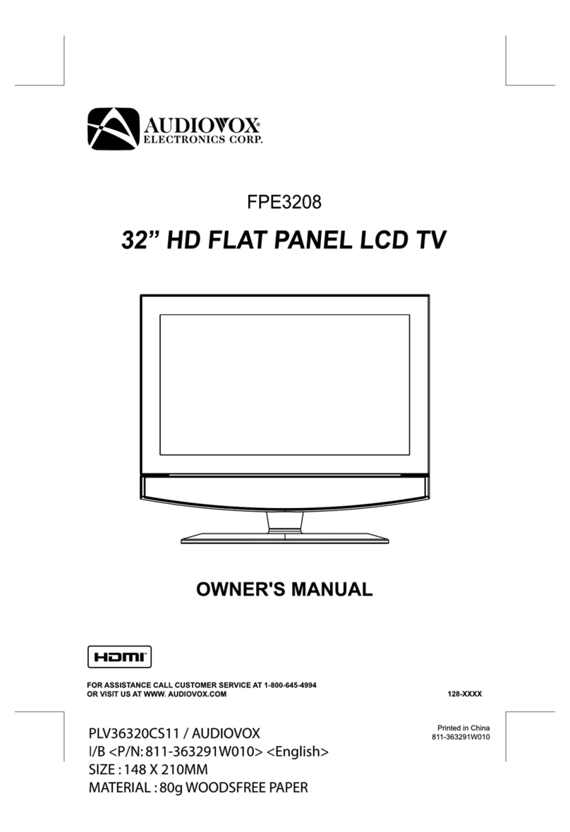 Audiovox FPE3208 User manual Audiovox FPE3208 User manual