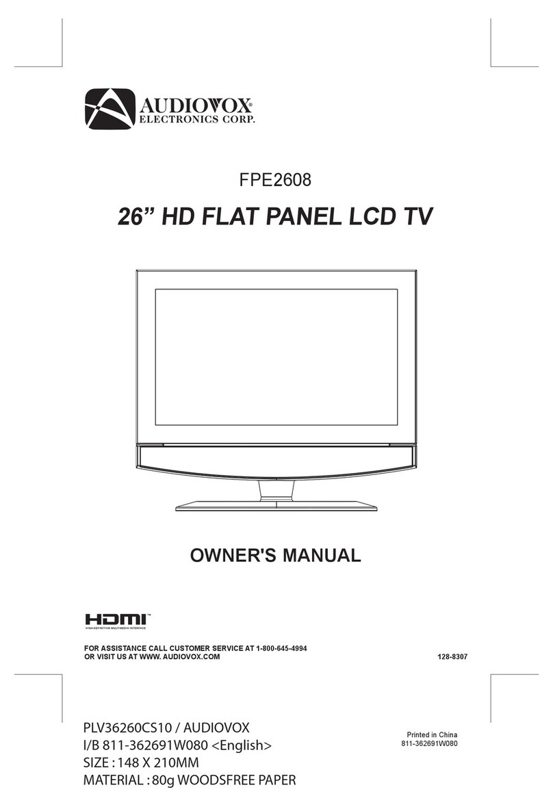 Audiovox FPE2608 User manual Audiovox FPE2608 User manual
