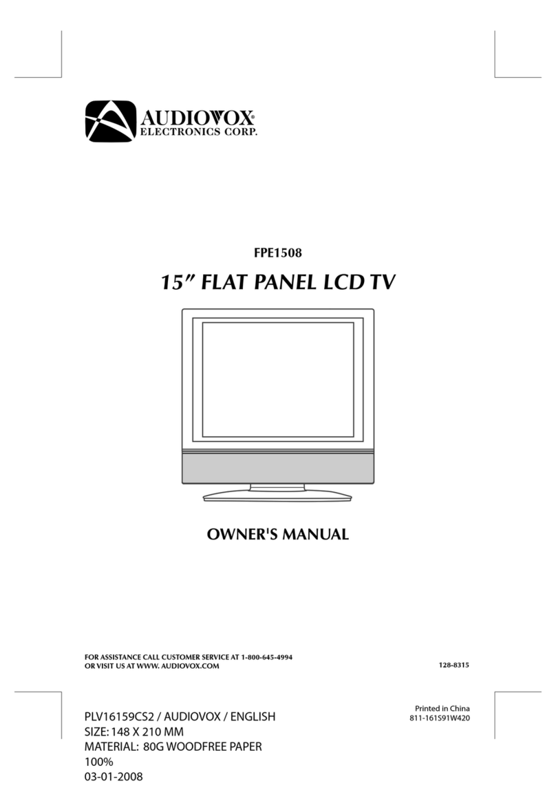 Audiovox FPE1508 User manual Audiovox FPE1508 User manual