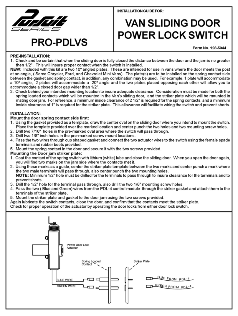 Audiovox PRO-PDLVS User manual