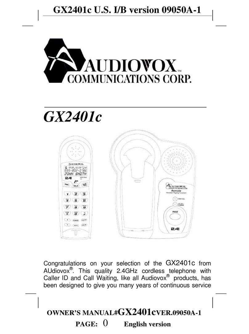 Audiovox GX2401c User manual Audiovox GX2401c User manual