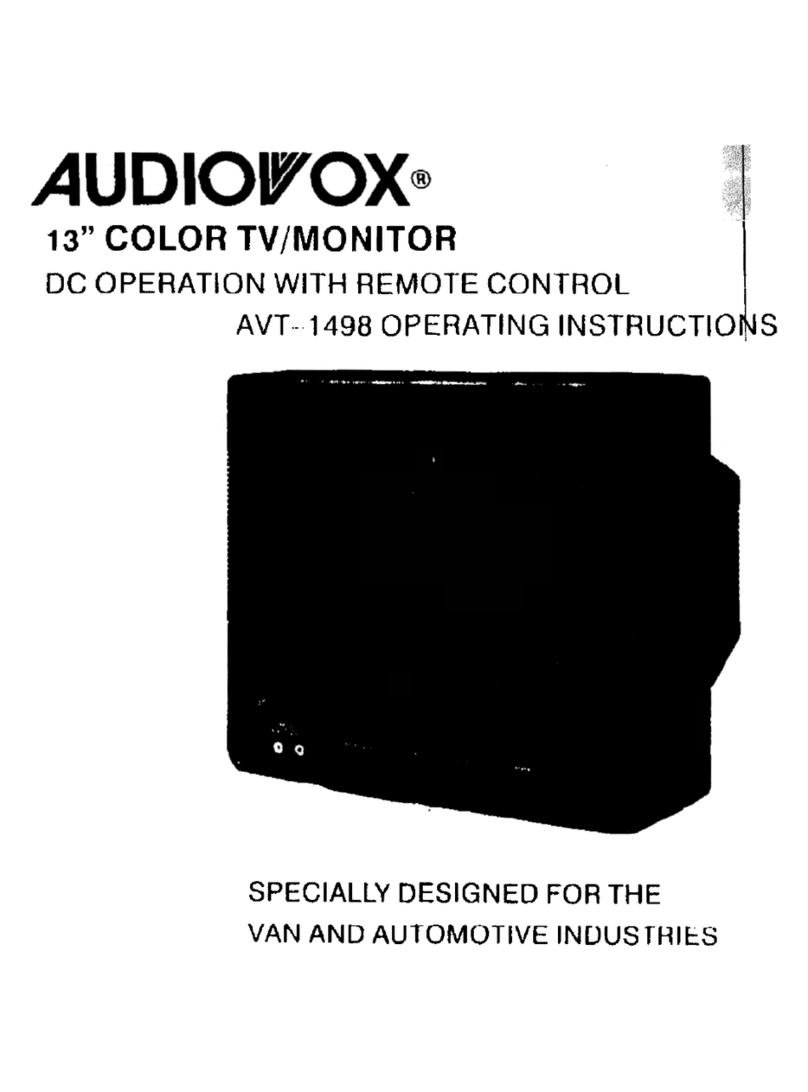 Audiovox AVT 1498 User manual