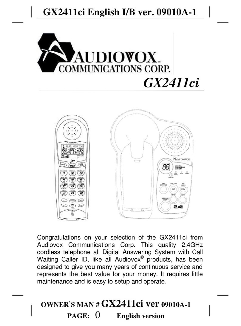 Audiovox GX2411ci owner's manual