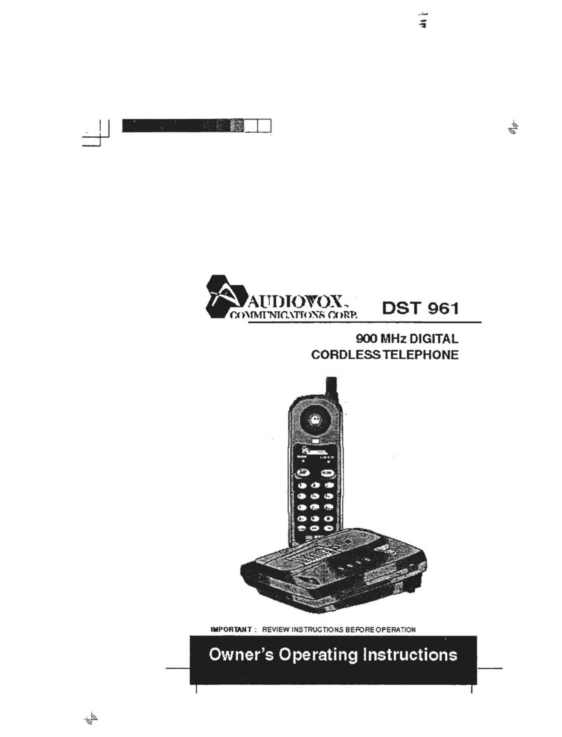 Audiovox DST 961 Operation manual Audiovox DST 961 Operation manual