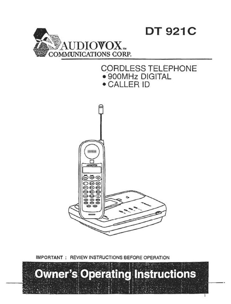 Audiovox DT921C user manual