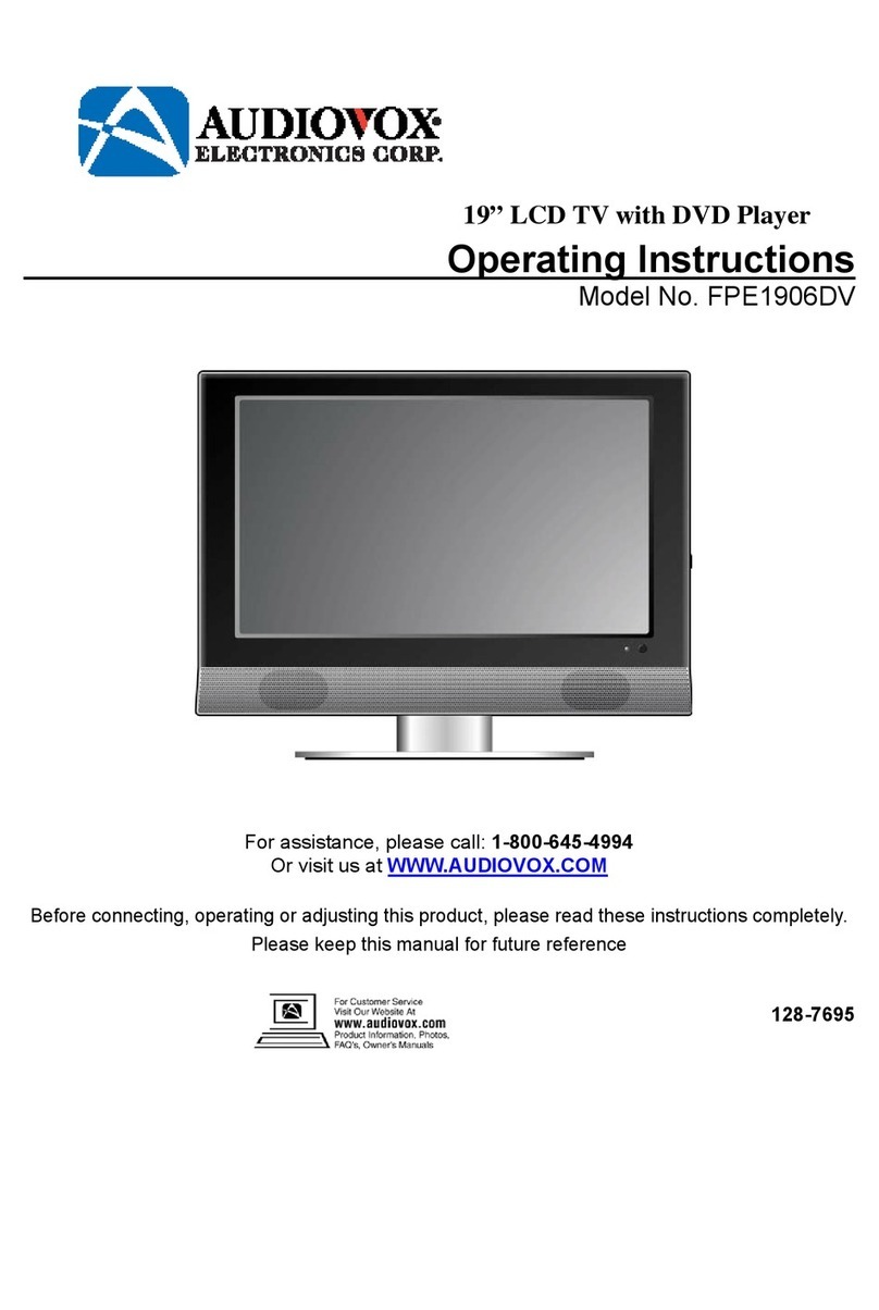 Audiovox FPE1906DV - 19" LCD TV User manual