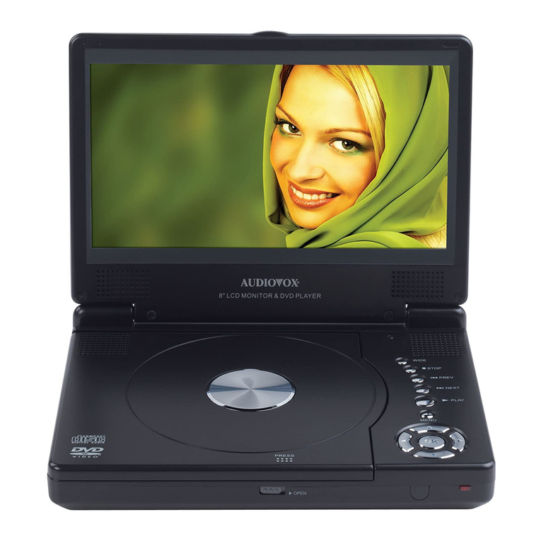 Audiovox D1809 - DVD Player - 8 instruction manual
