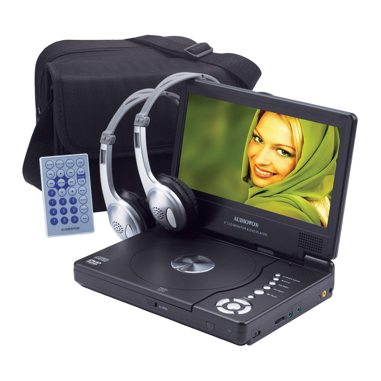 Audiovox D1809PK - DVD Player - 8 User manual Audiovox D1809PK - DVD Player - 8 User manual