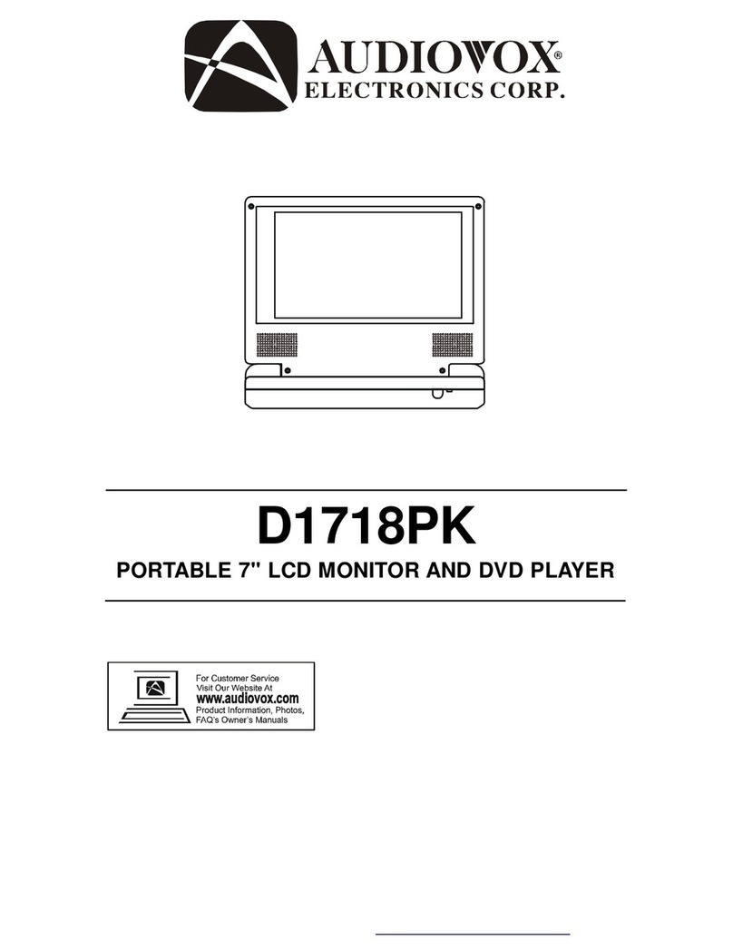 Audiovox D1718PK - DVD Player - 7 User manual Audiovox D1718PK - DVD Player - 7 User manual