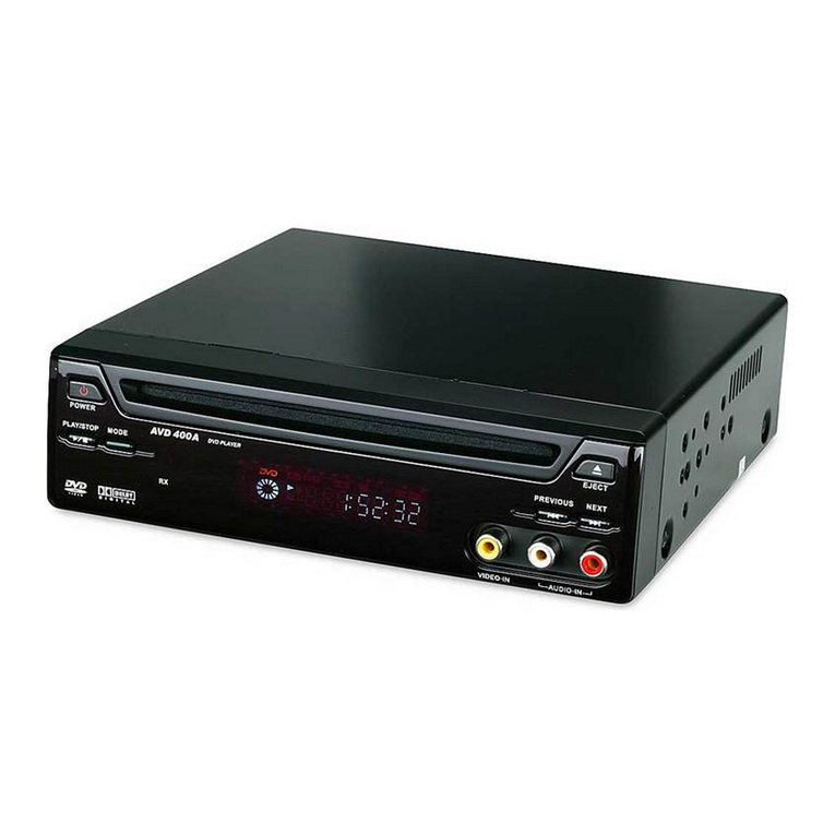 Audiovox AVD400A - AVD 400A - DVD Player User manual