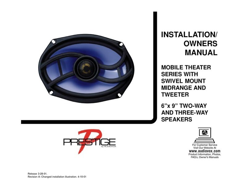 Audiovox 6"x 9" owner's manual