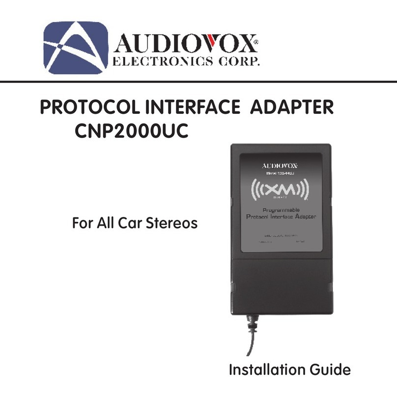 Audiovox CNP2000UC - XM Direct 2 Main installation guide