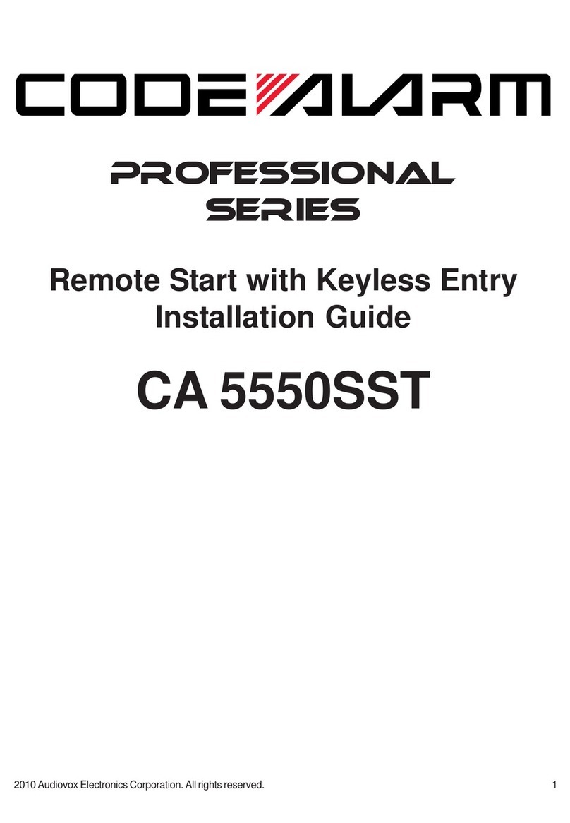 Audiovox Code Alarm PROFESSIONAL SERIES CA 5550SST User manual