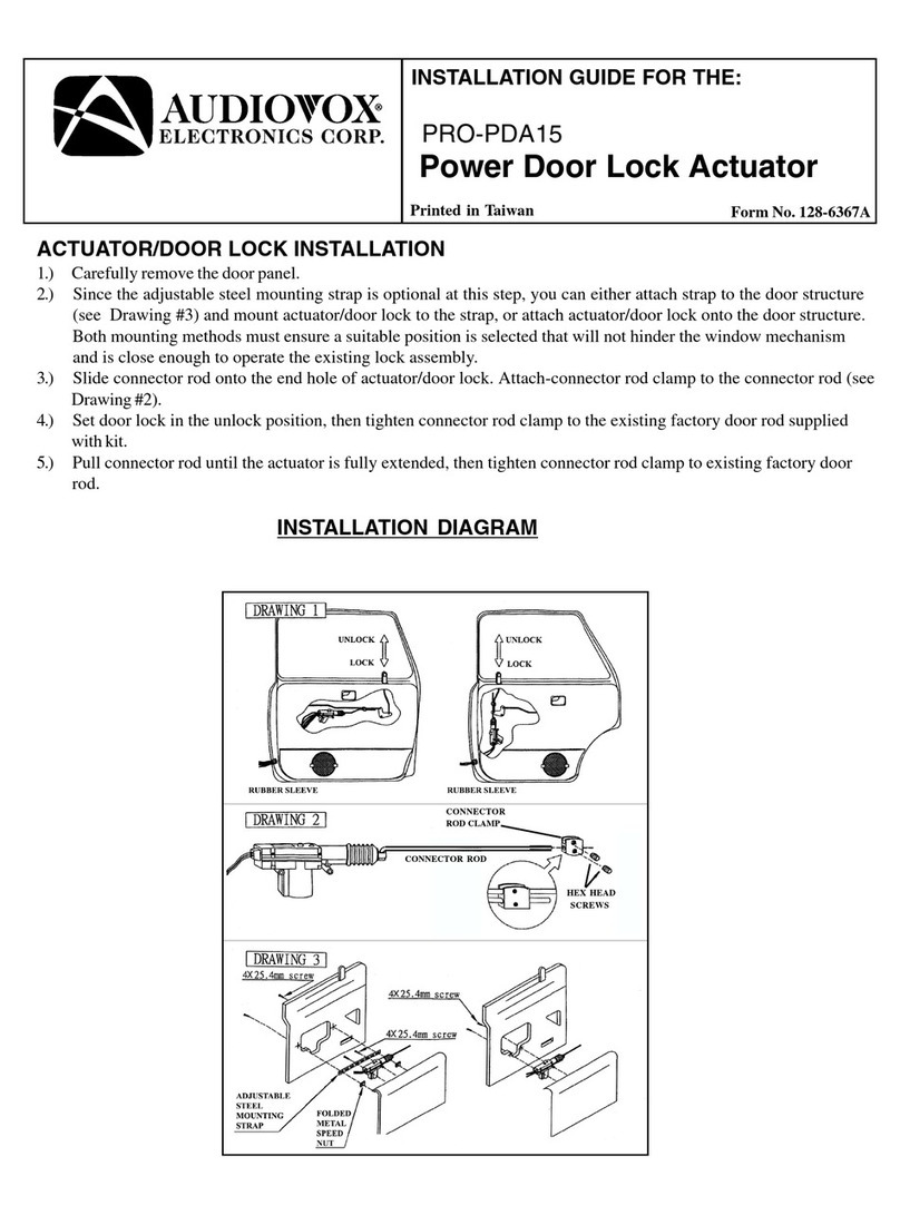 Audiovox PRO-PDA15 installation guide