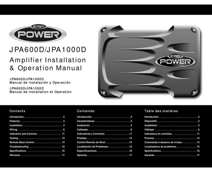 Jensen POWER JPA1000D User manual