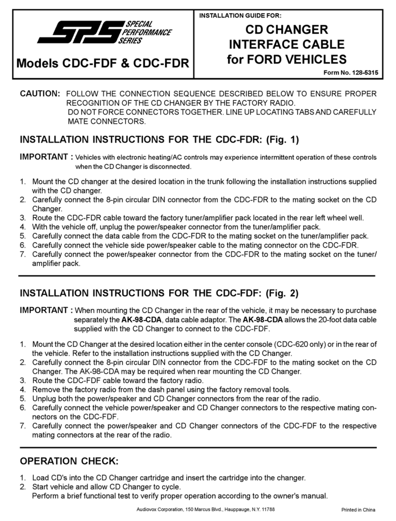 Audiovox CDC-FDF installation guide