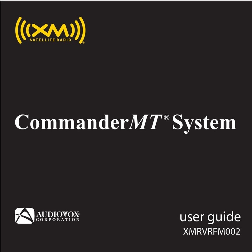 Audiovox XMRVRFM002 - Commander MT XM Radio Tuner user guide
