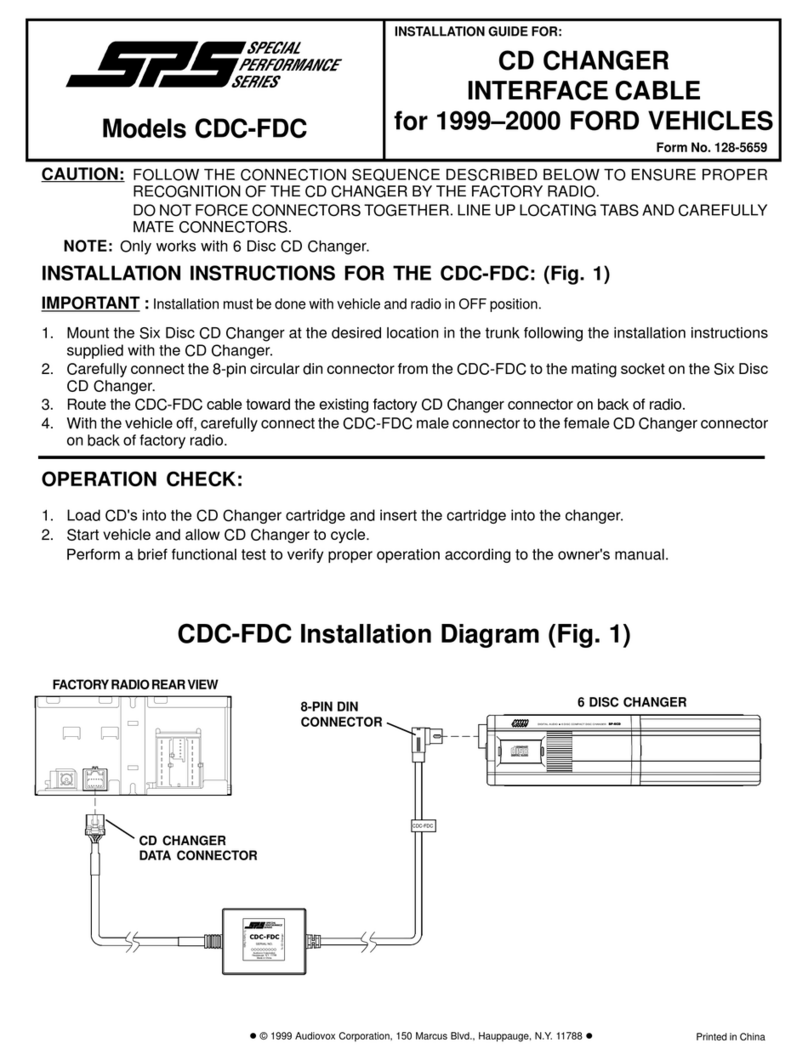 Audiovox CDC-FDC User manual
