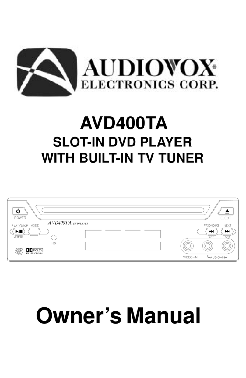 Audiovox AVD400TA User manual