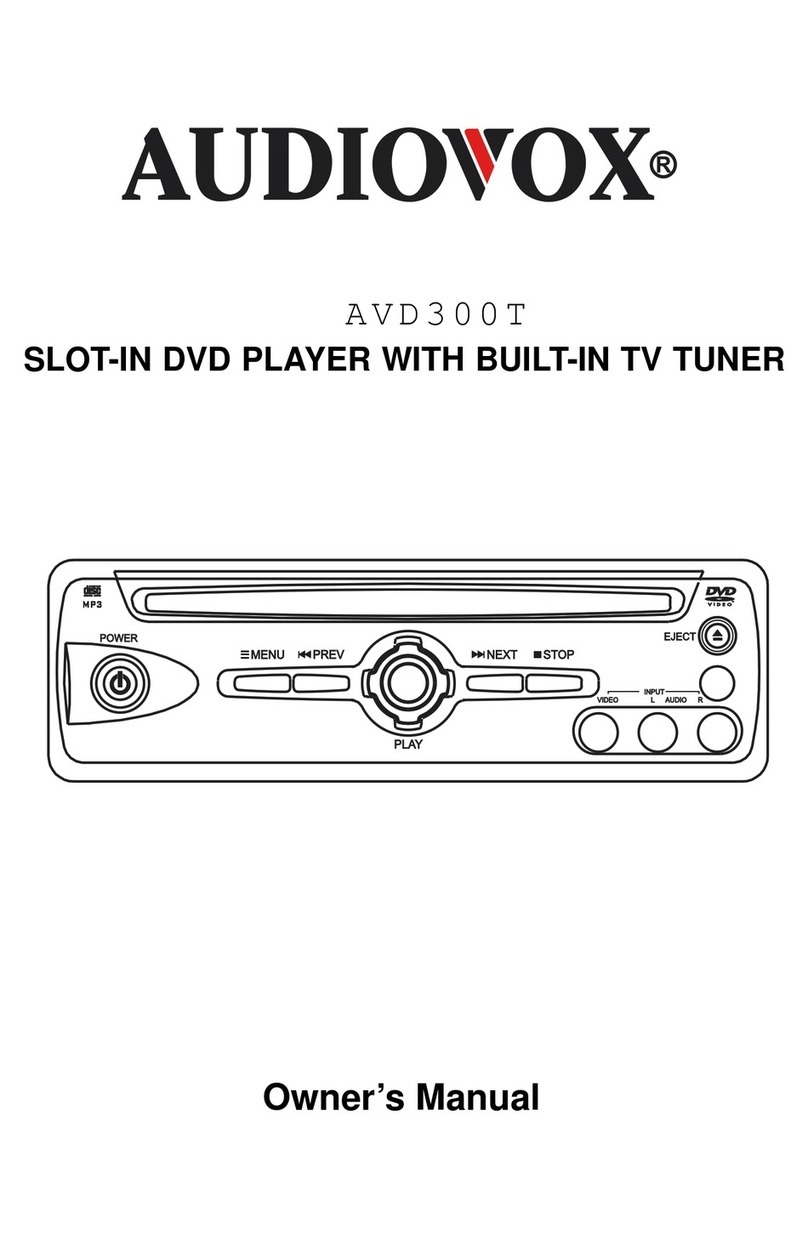 Audiovox AVD300T owner's manual