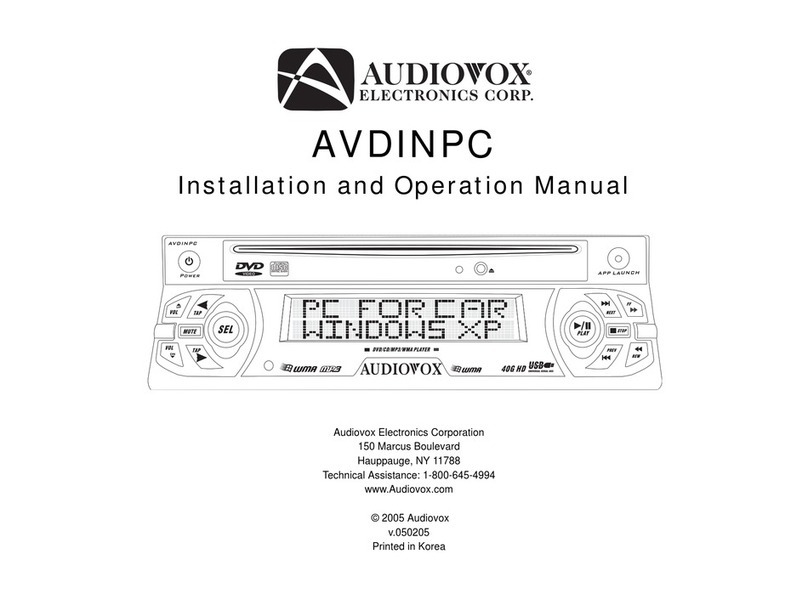 Audiovox AVDINPC Installation and operation manual