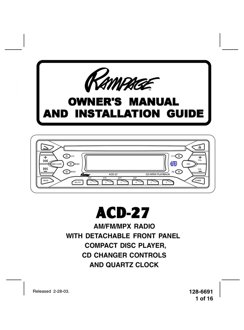 Rampage ACD-27 Owner's manual and installation guide