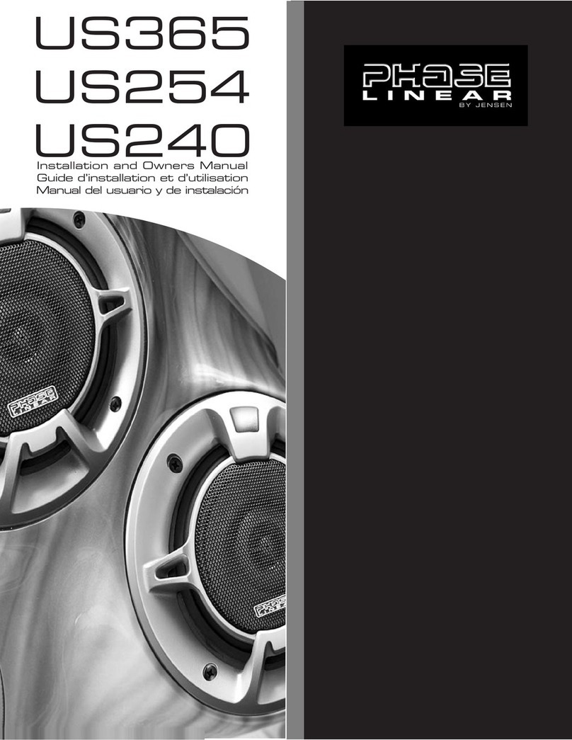 Phase Linear US240 Installation instructions