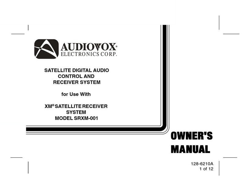 Audiovox 128-6210A User manual