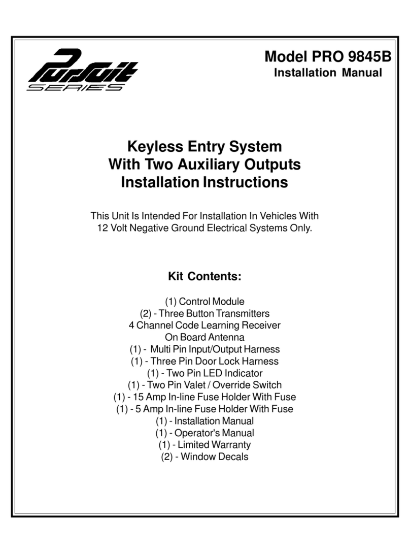 Audiovox Pursuit PRO 9845B User manual