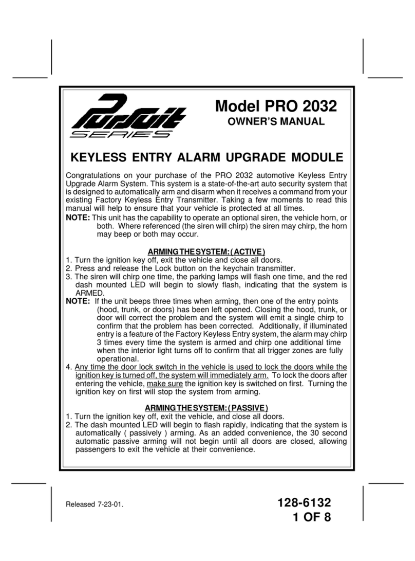 Audiovox Pursuit PRO 2032 owner's manual