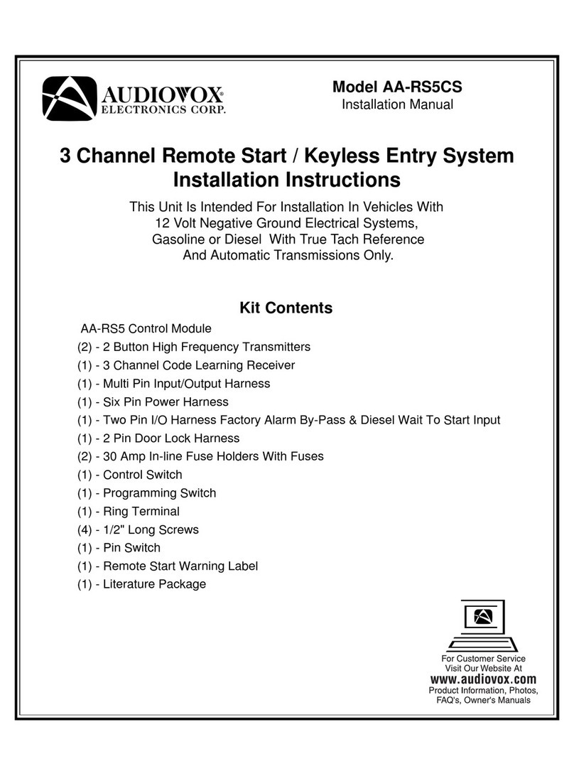 Audiovox AA-RS5CS installation instructions