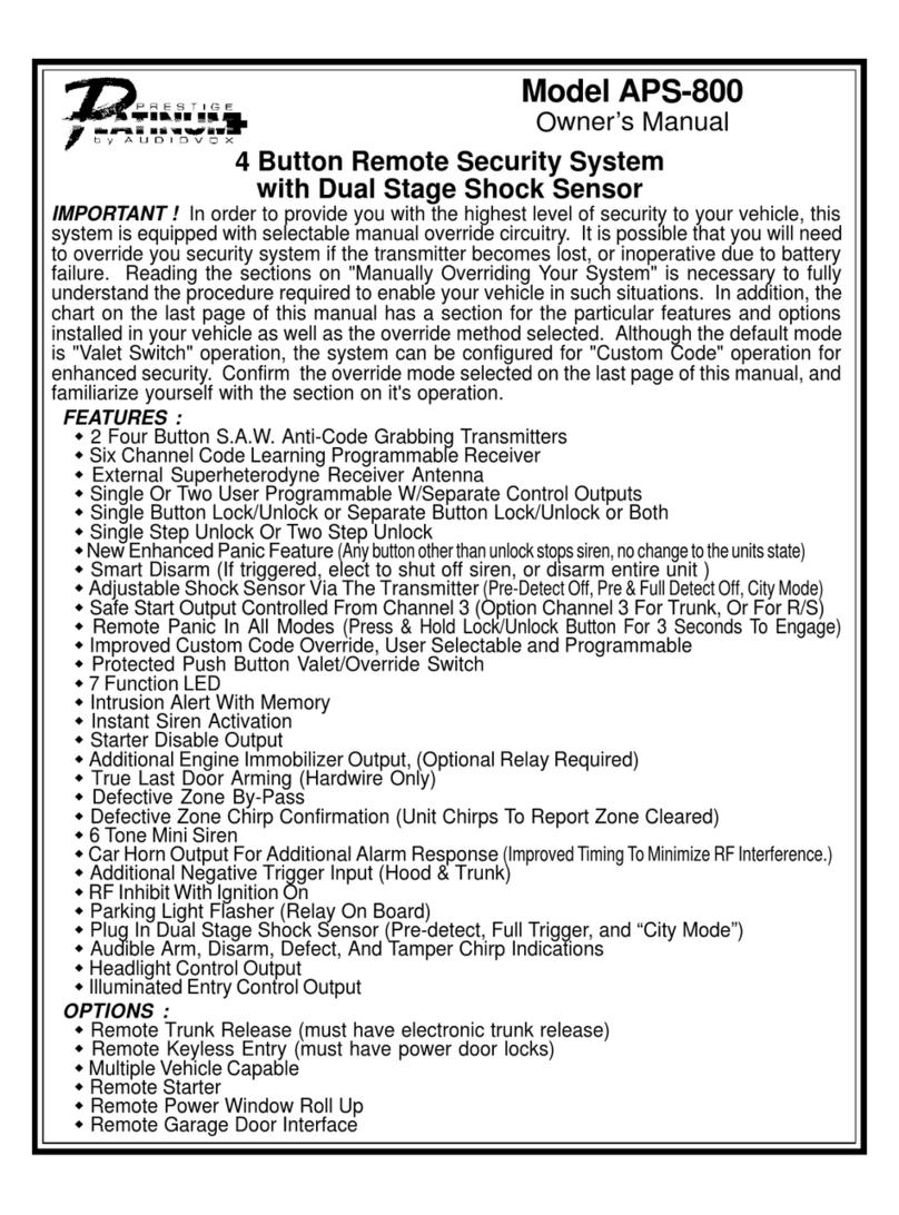 Audiovox AXT-800 owner's manual