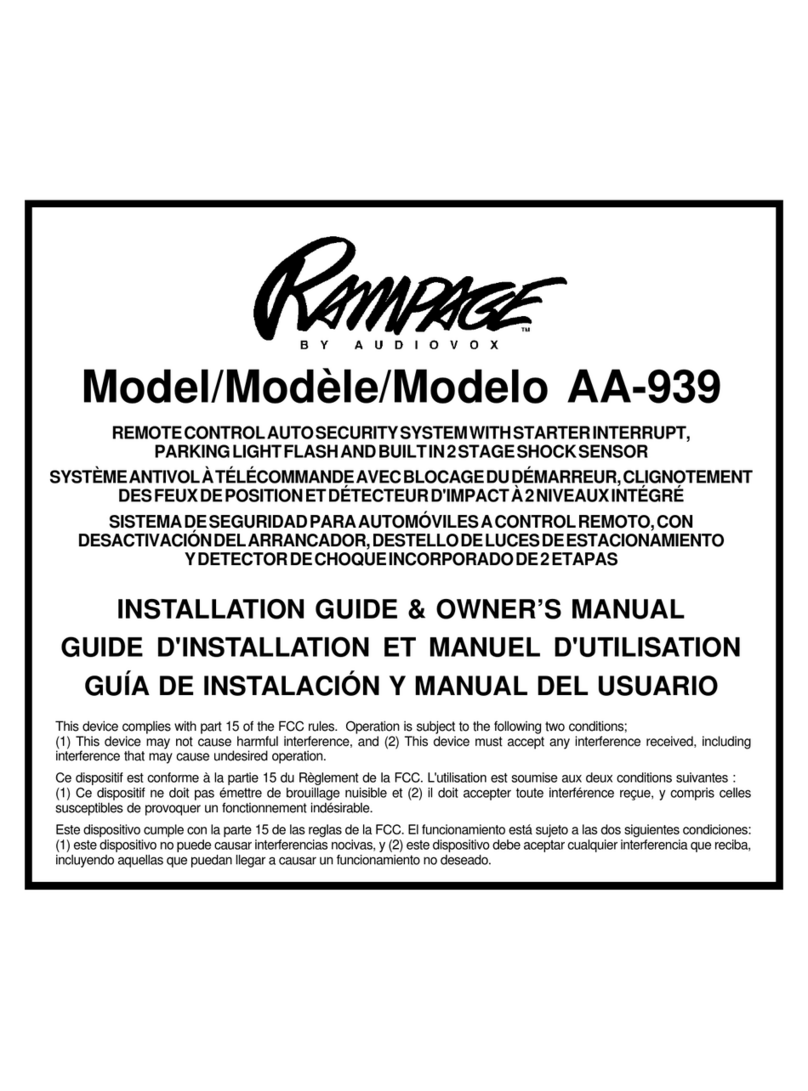 Audiovox Rampage AA-939 User manual