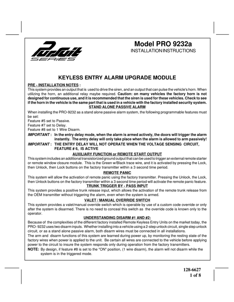 Audiovox Pursuit PRO 9232a User manual Audiovox Pursuit PRO 9232a User manual