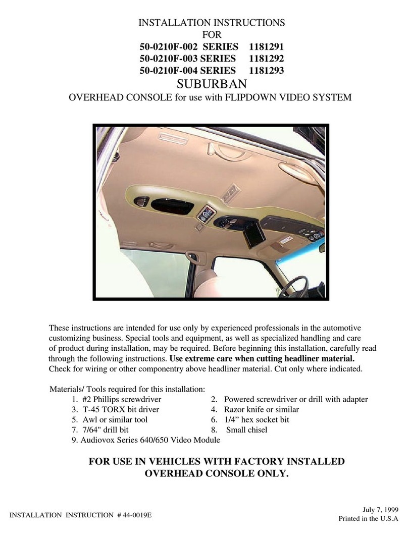 Audiovox 1181291 User manual