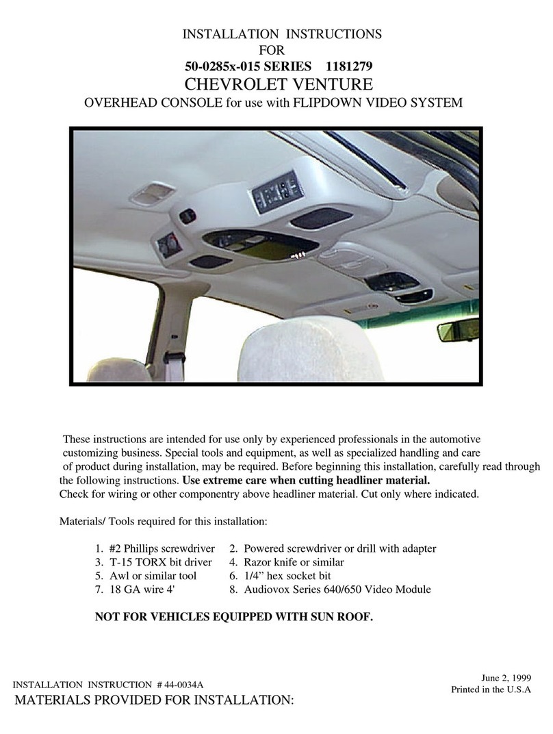 Audiovox 1181279 User manual
