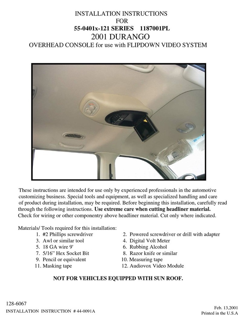 Audiovox 1187001PL User manual