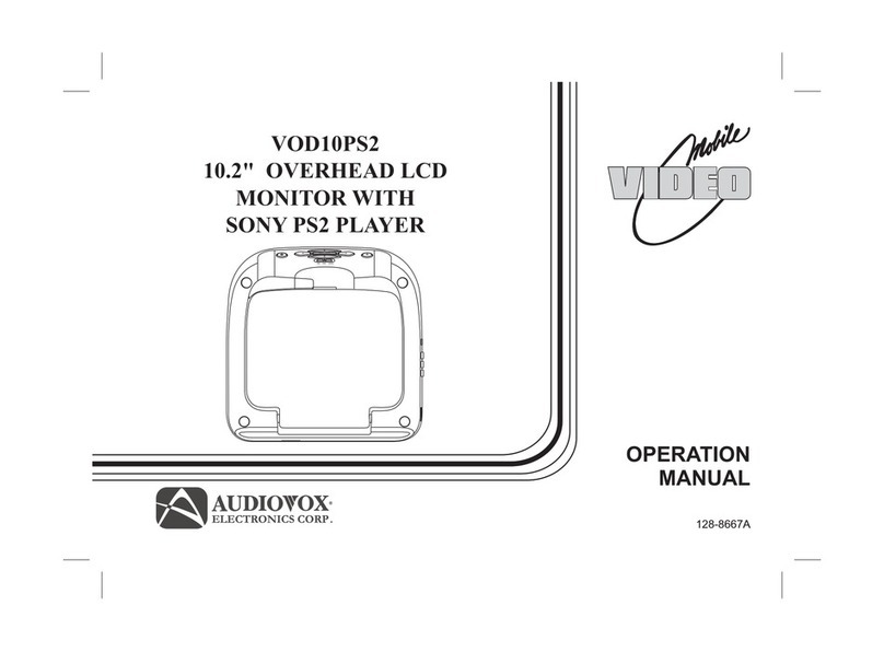 Audiovox VOD10PS2 - Car - 16:9 Flipdown Monitor Operation manual